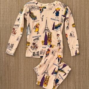 Madeline Kids Pajama Set - Cream with Colorful Prints